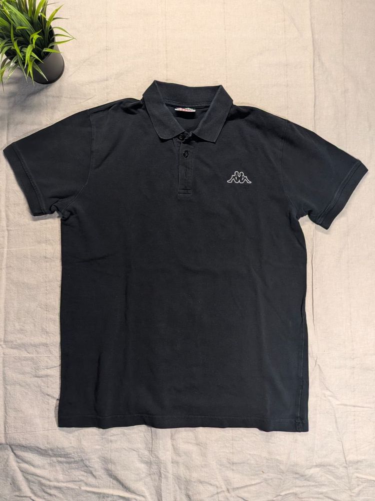 Kappa Black Polo Shirt Minimal Casual